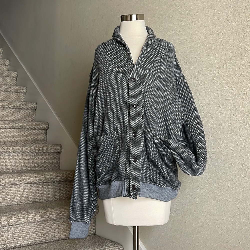 Burkman Bros & Bonobos Sz L Gray Cardigan Sweater